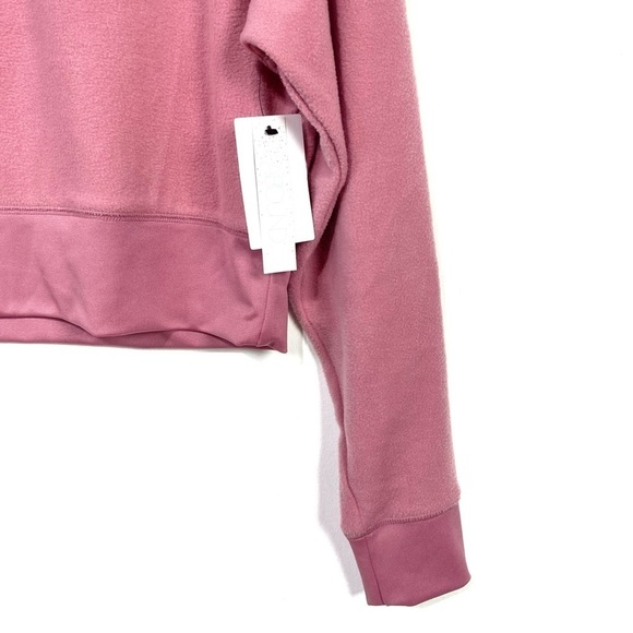 ⭐️NEW Abound Pink Bloom Mock Neck Long Sleeves Cropped Pullover Sweatshirt Top S - Picture 4 of 8